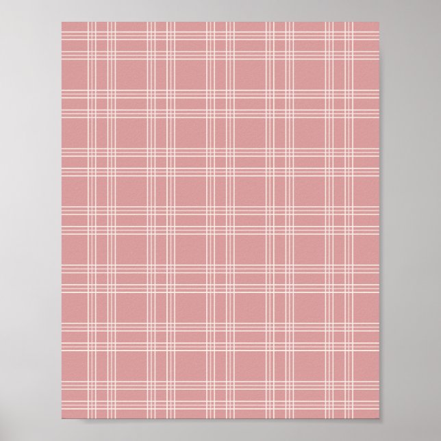 Póster Dusty Rosa Gingham (Frente)