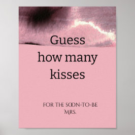Póster Dusty rosa, Moderno cuántos besos duchan de novia