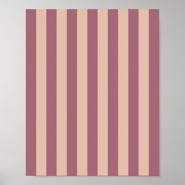 Póster Dusty Rosa striping (Frente)