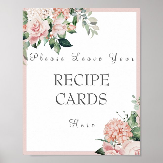 Póster Dusty Rose Leave your recipe card here Poster (Frente)