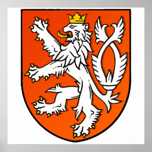 Póster Dutch lion emblem Netherlands lion Shield