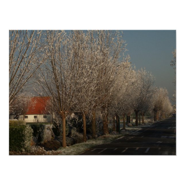 Póster Dutch town, winter (Anverso)