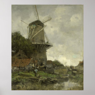 Póster Dutch windmill, Jacob Maris