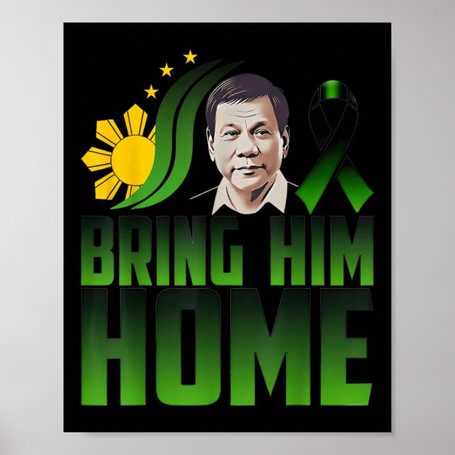 Póster Duterte lo trajo a casa Filipinas Prrd Du30 Suppo (Frente)
