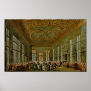 Póster Dux Alvise Mocenigo IV que da un banquete
