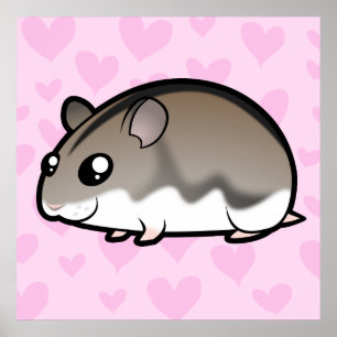 Póster Dwarf Hamster Love