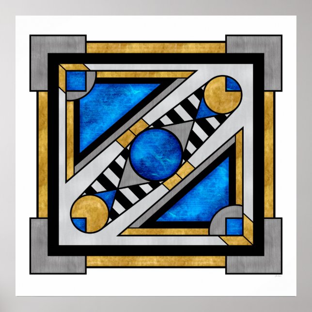 Póster Dwarven Chest - Resumen de la fantasía del Art Dec (Frente)