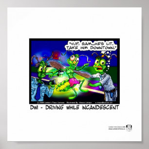 Póster DWI Luciérnaga Divertida Cartel de Cómic de The Ti