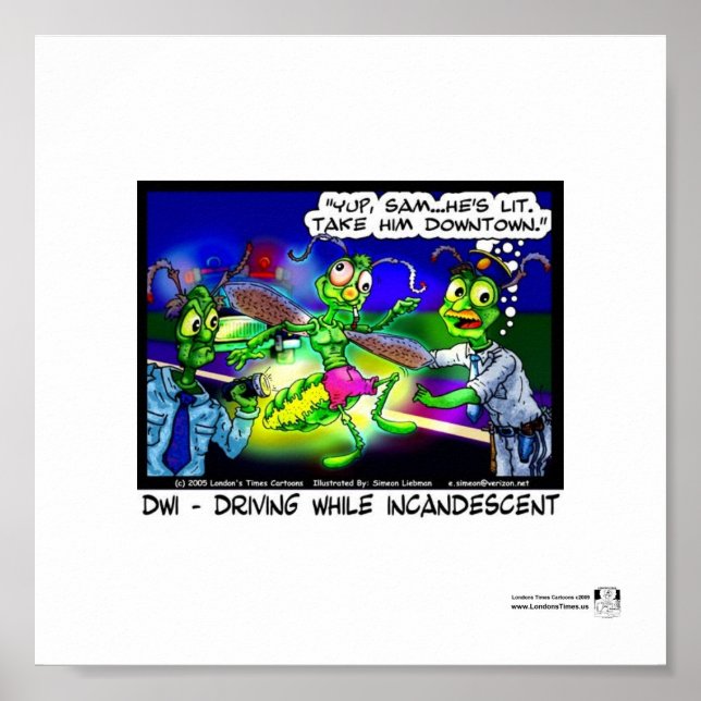 Póster DWI Luciérnaga Divertida Cartel de Cómic de The Ti (Frente)