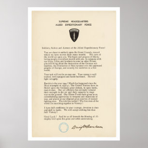 Póster Dwight D. Eisenhower's Order of the Day (1944)