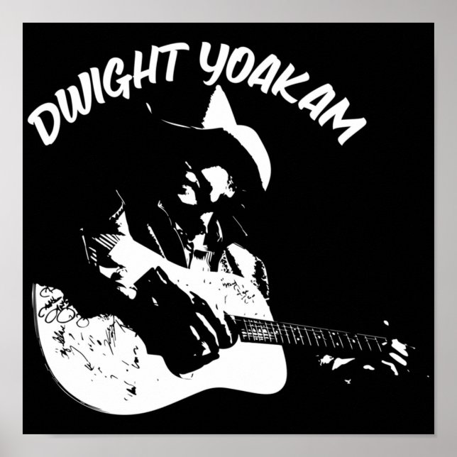 Póster Dwight Yoakam art and ilustracion Dwight Yoakam d (Frente)