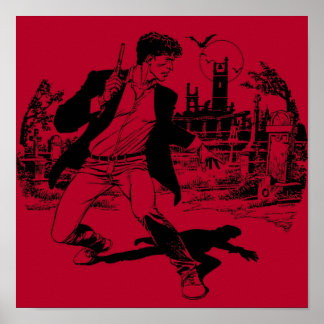 Póster Dylan Dog blanco y negro