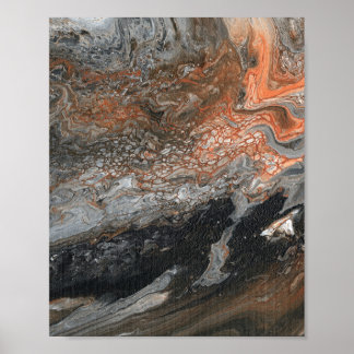 Póster Dynamic Earth Tones and Swirls