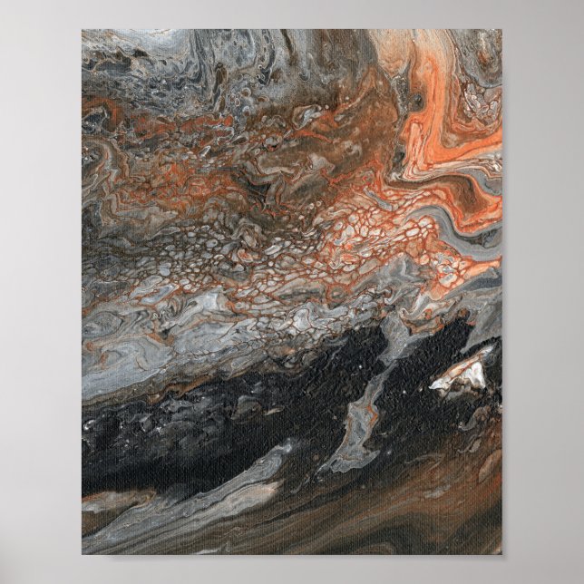 Póster Dynamic Earth Tones and Swirls (Frente)