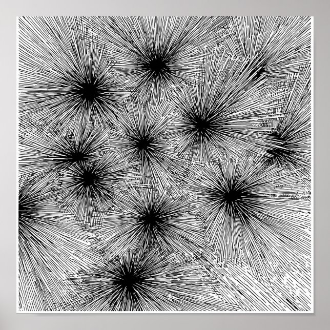 Póster Dynamic Ink Splatter Abstract Coloring Page  (Frente)