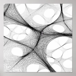 Póster Dynamic Warp Field Decoupage Template Line Art