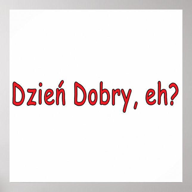 Póster Dzien Dobry, ¿eh? (Frente)