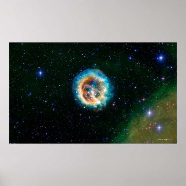 Póster E0102, Agregar una nueva dimensión a una explosión (Frente)