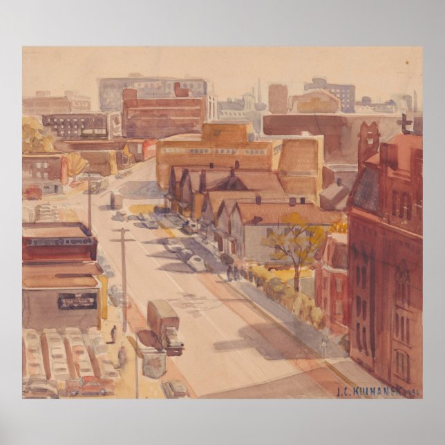 Póster E 18th Street Looking South - Hopper Print (Frente)
