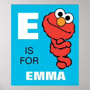 Póster E es para Elmo   Añadir su nombre