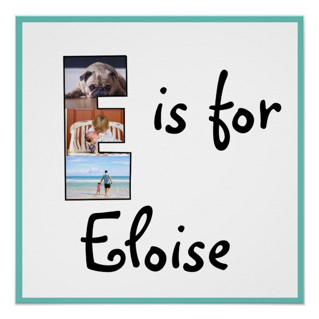 Póster E es para Nombre (Anverso)