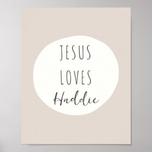 Póster e impresiones de Jesús ama nombre personali