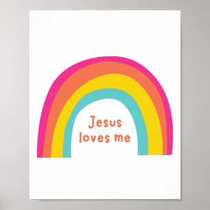 Póster e Impresiones de Jesús me ama arcoíris