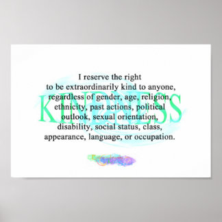Póster E.K.S. Kindness Poster