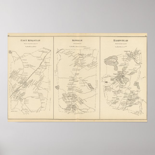 Póster E Kingston, Danville, Hampstead (Frente)