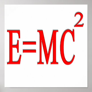 Póster E=MC 2 (red)