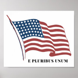 Póster E Pluribus Unum Patriotic Bandera de Estados Unido