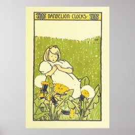 Póster E. Richardson Vintage afiche lindo chica