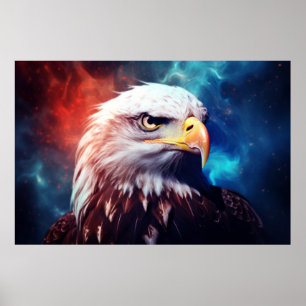 Póster Eagle Animal Bird Majestic Wilderalist Surrealist