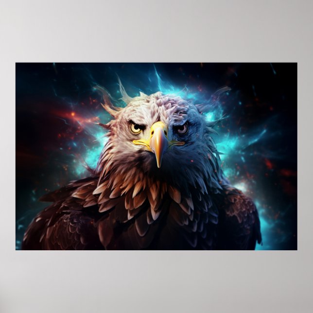 Póster Eagle Animal Bird Majestic Wilderalist Surrealist (Frente)