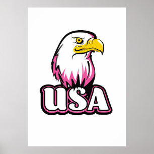 Póster Eagle Bald de Estados Unidos