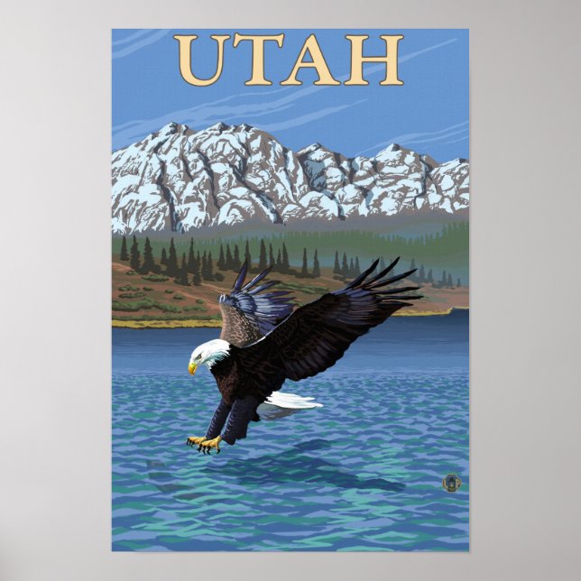 Póster Eagle Diving Utah (Frente)