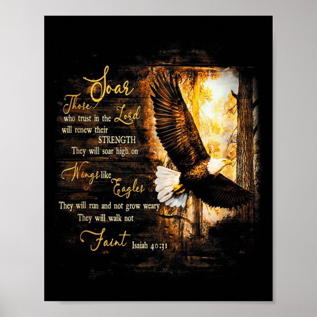 Póster Eagle Forest They Will Soar High On Wings Jesus Is (Frente)