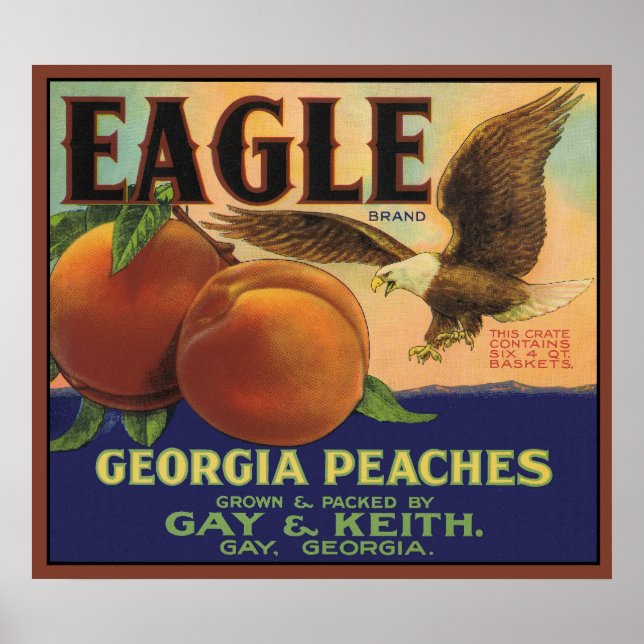 Póster Eagle Georgia Peaches Poster (Frente)