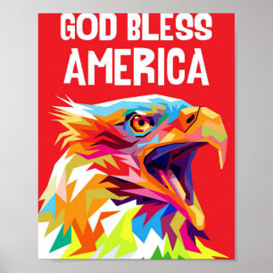 Póster Eagle God Bless America