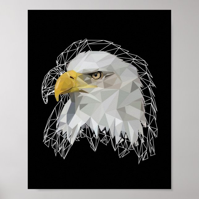 Póster Eagle Lowpoly (Frente)