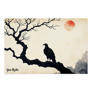 Póster Eagle on Bare Tree