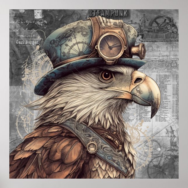 Póster Eagle Steampunk (Frente)