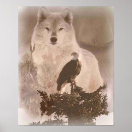 Póster Eagle Wolf