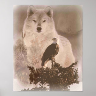 Póster Eagle Wolf