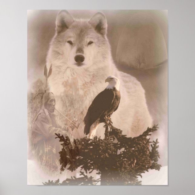 Póster Eagle Wolf (Frente)