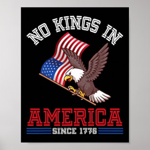 Póster Eagle Y La Independencia De La Bandera Estadounide