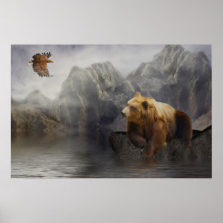 Póster Eaglebear Mtn. -Águila, Oso