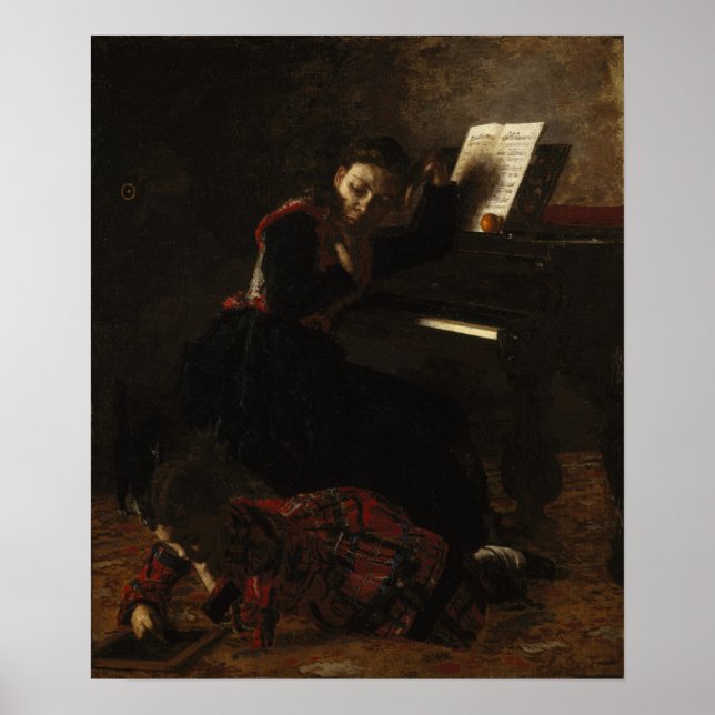 Póster Eakins - Escena en casa (Frente)