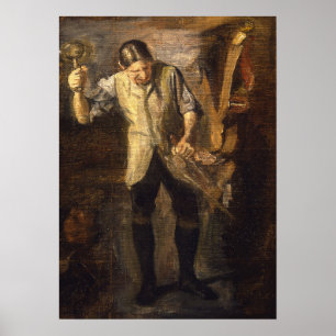 Póster Eakins - Estudio para Rush