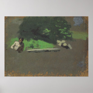 Póster Eakins - Estudio para The Swimming Hole
